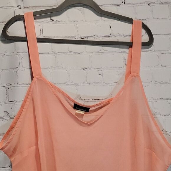 Avenue peach see through tank top - Picture 2 of 7